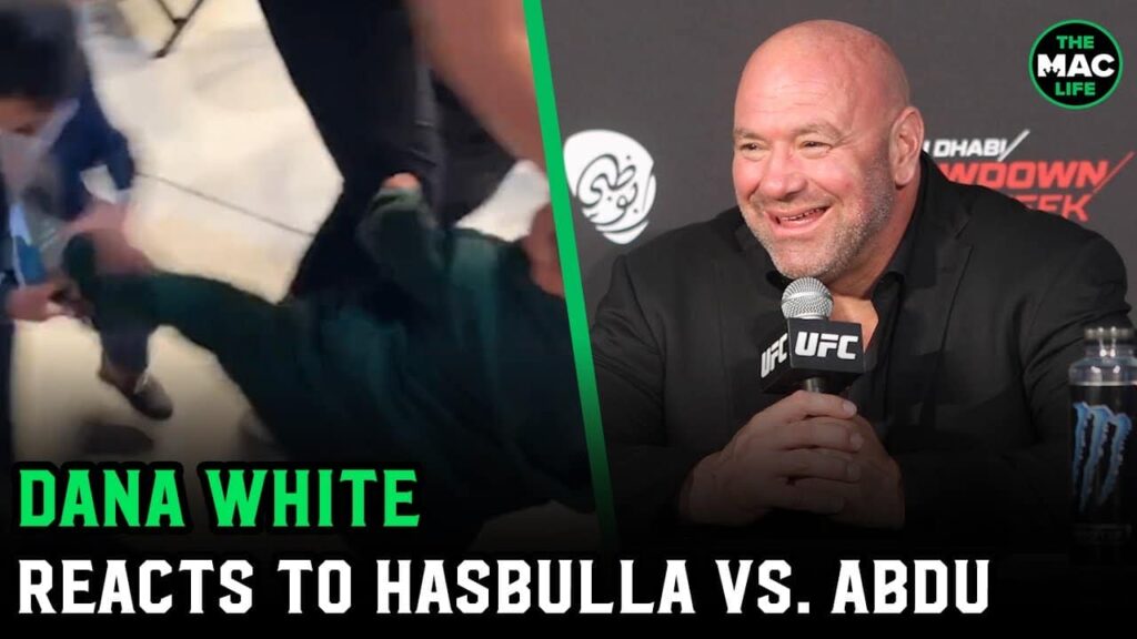 Dana White reacts to Habdulla vs. Abdu scuffle in the stands
