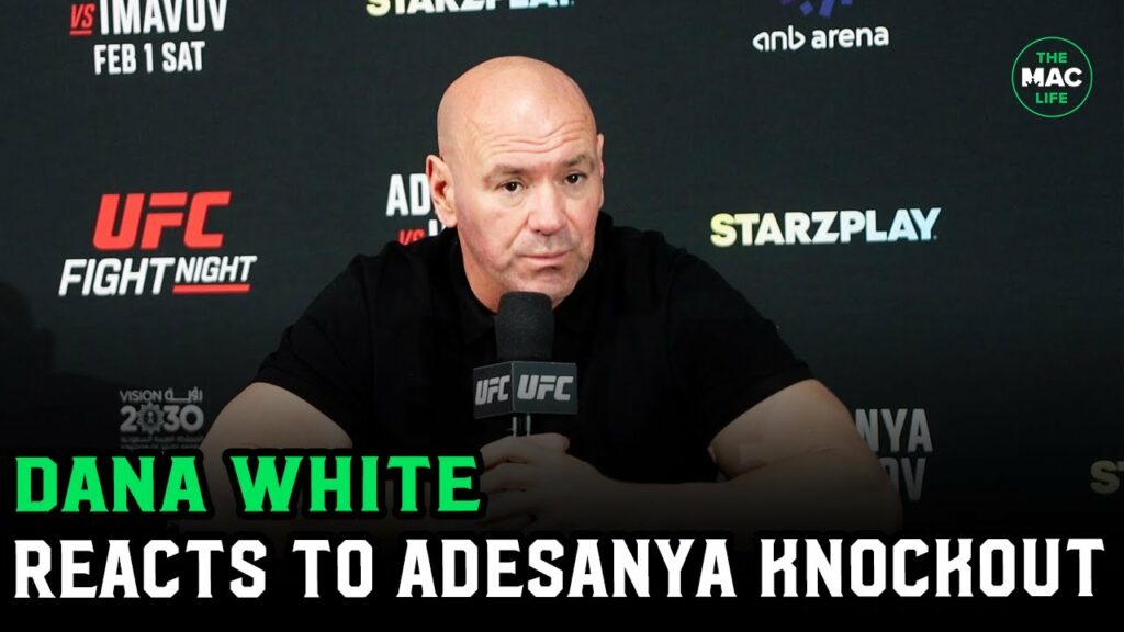 Dana White reacts to Israel Adesanya KO: "He looked amazing in the first round"