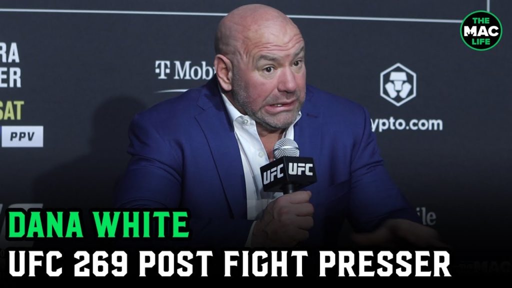 Dana White reacts to UFC 269; "Dip**** Darren Rovell" and Sean O'Malley