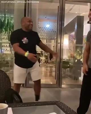 Daniel Cormier and Khamzat Chimaev playing around.
#wrestling