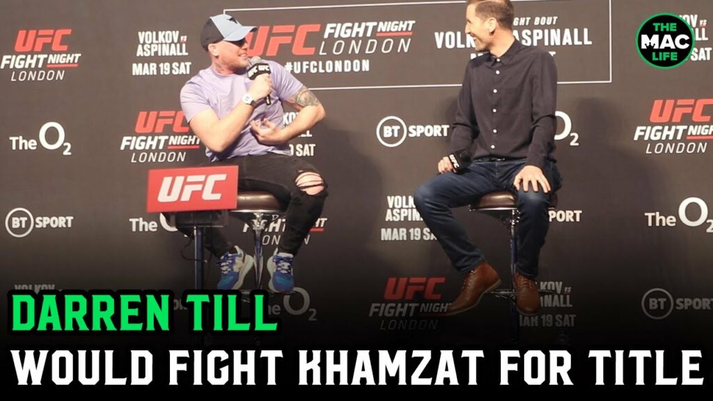 Darren Till gets entire arena to scream "1..2..3 F* Uriah Hall!"