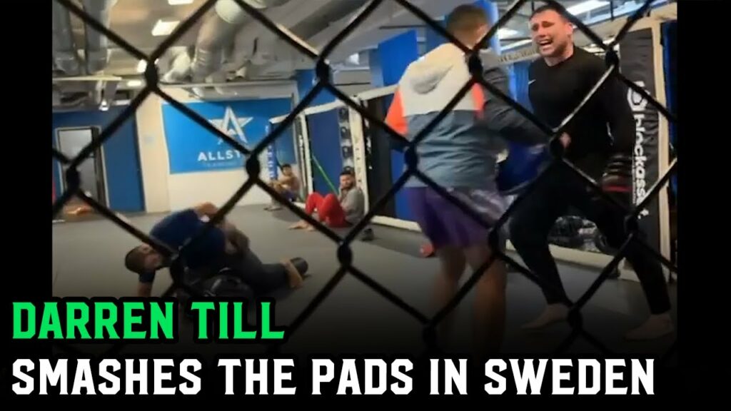 Darren Till goes all out on the pads as he reunites with Khamzat Chimaev ahead of Nate Diaz fight