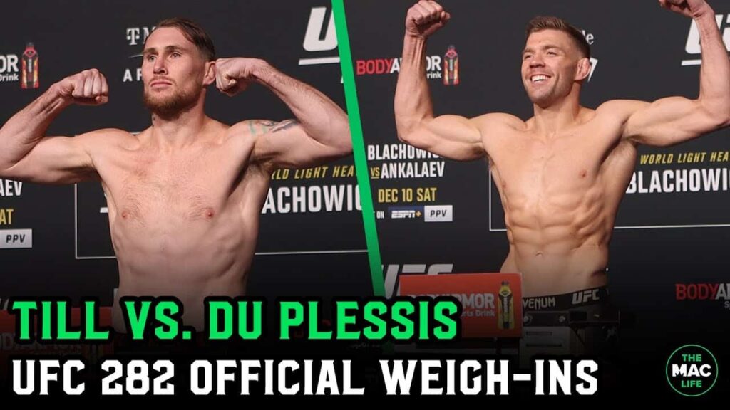 Darren Till vs. Dricus Du Plessis Official Weigh-Ins