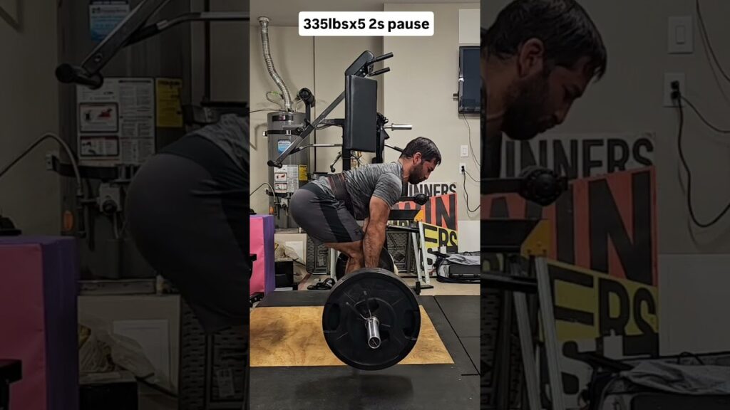 Deadlifts: 335lbsx5 2s pause