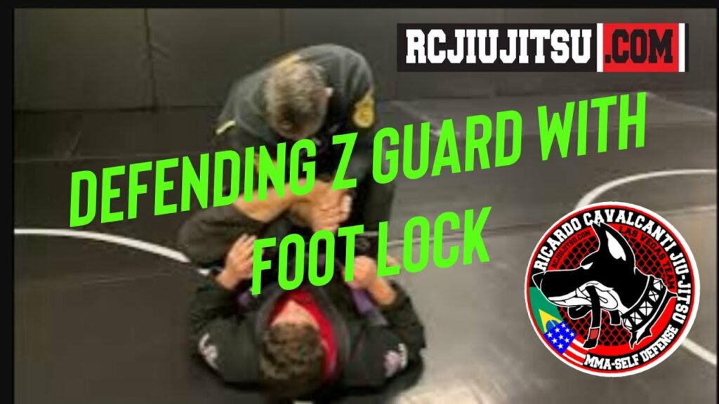 Defense the Z guard with a foot lock