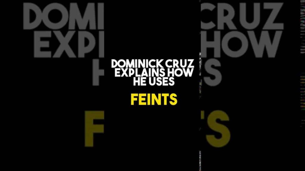 Dominick Cruz Explains his Feinting Strategy