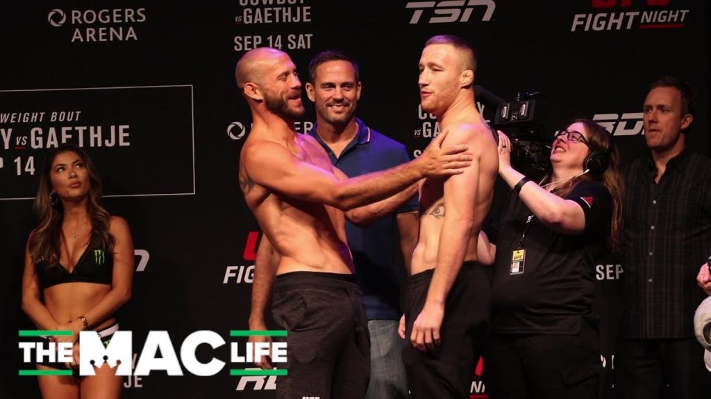 Donald Cerrone vs. Justin Gaethje Staredown | UFC Vancouver Ceremonial Weigh-ins