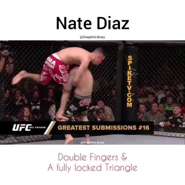 Double Fingers and A Fully Locked Triangle by Nate Diaz