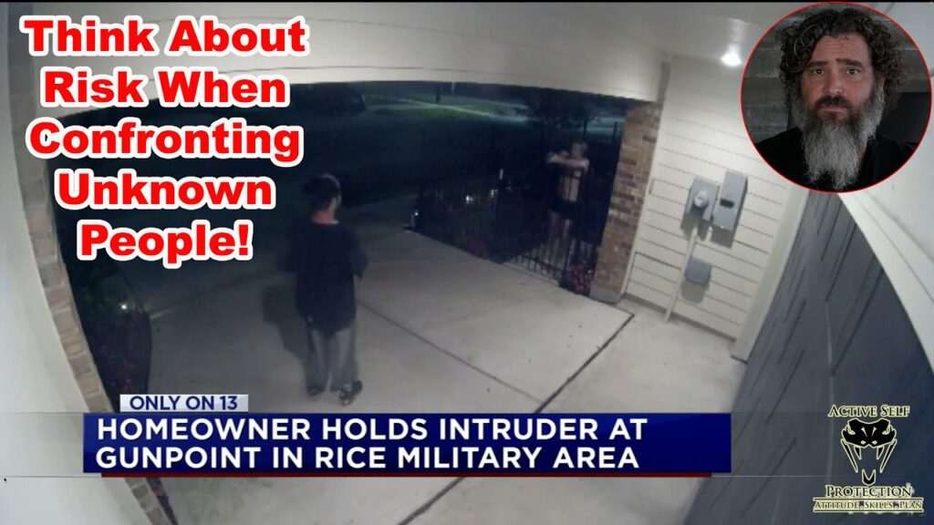 Drunk Idiot Finds Out Homeowner Is Not To Be Trifled With