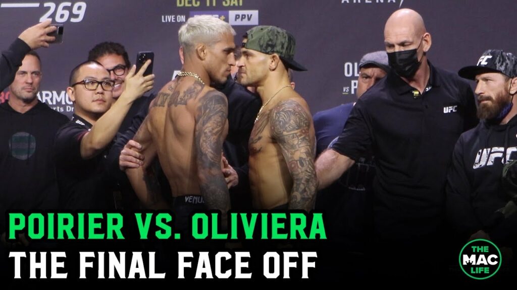 Dustin Poirier vs. Charles Oliveira Final Face Off | UFC 269 Ceremonial Weigh-Ins