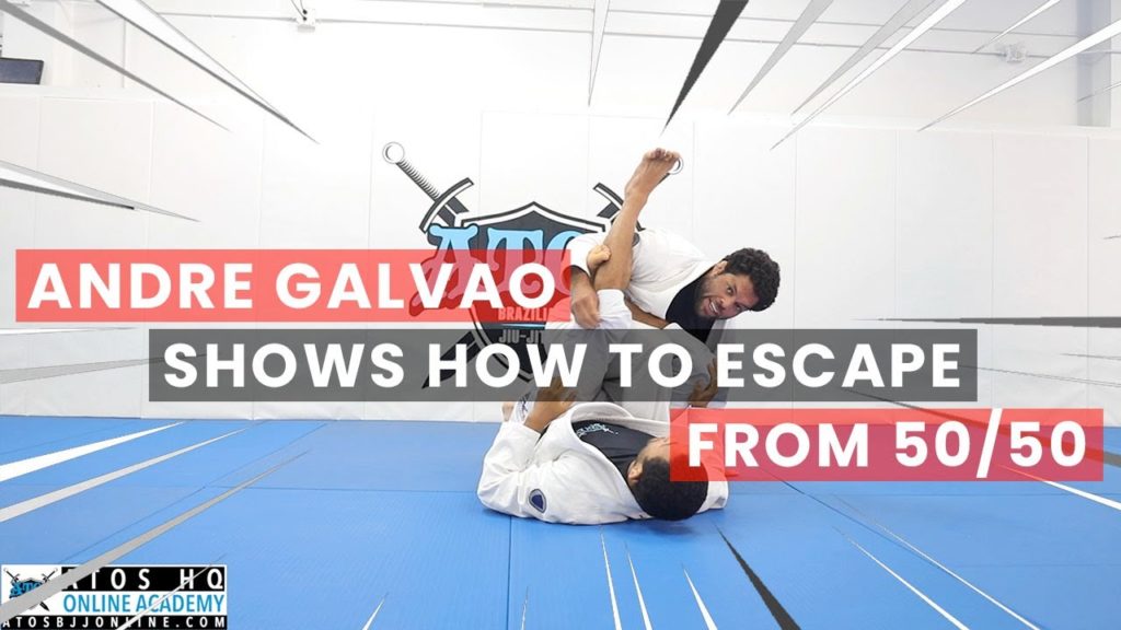 Escape 50/50 and attacking the back - Andre Galvao