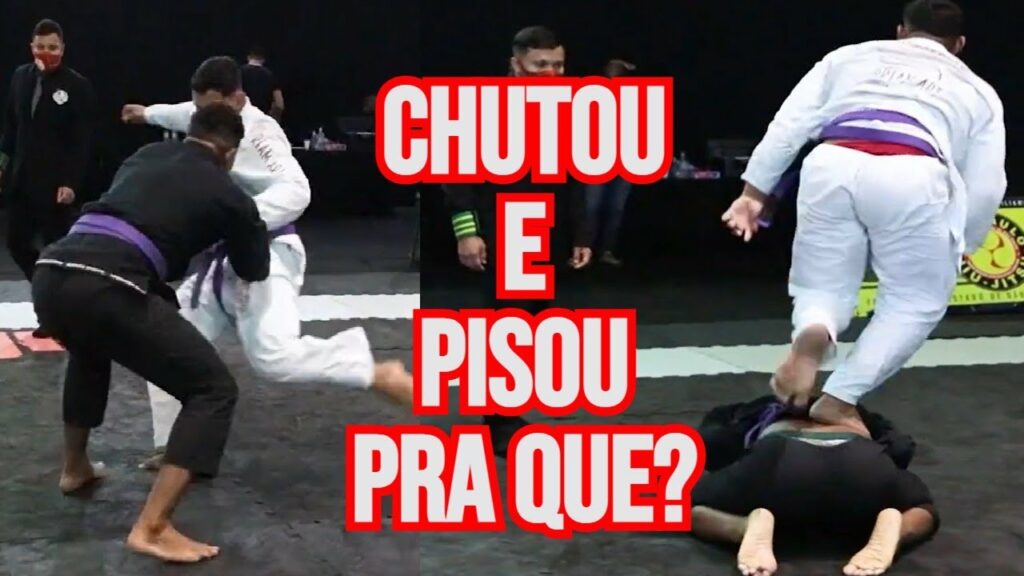 FAIXA ROXA METEU A BICUDA E PISOU EM CIMA DO SEU OPONENTE - E CADÊ O ARBITRO ?