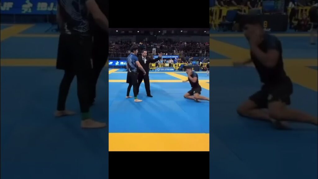 Fight Breaks out in a Grappling Match BJJ DQ Pushed Down Reacts Like Soccer Player π NOGI IBJJF Euro