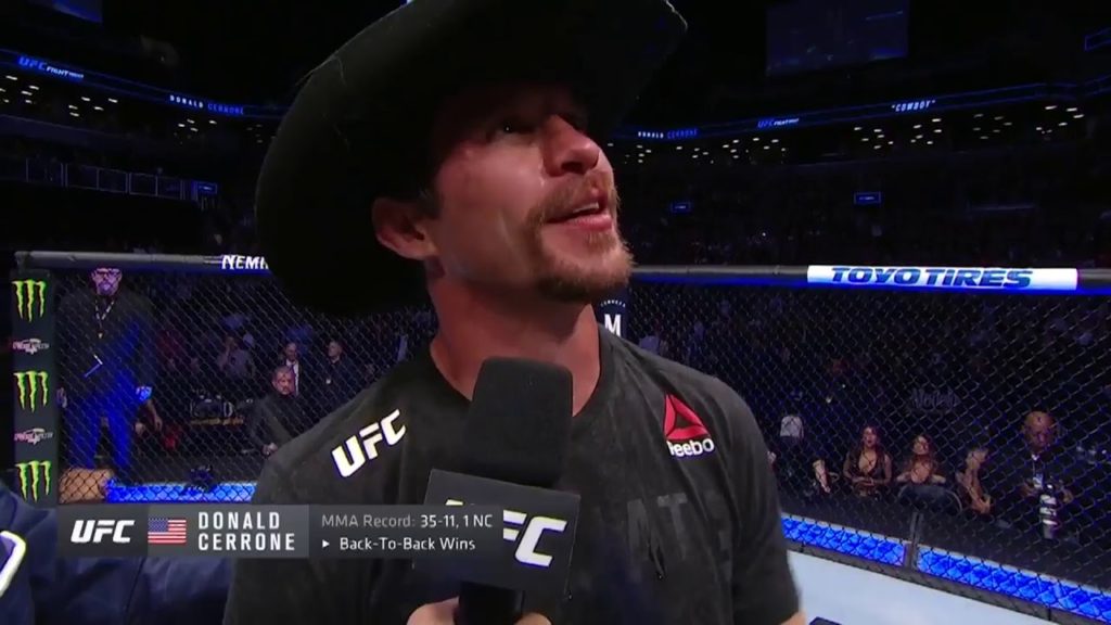 Fight Night Brooklyn: Donald Cerrone Octagon Interview