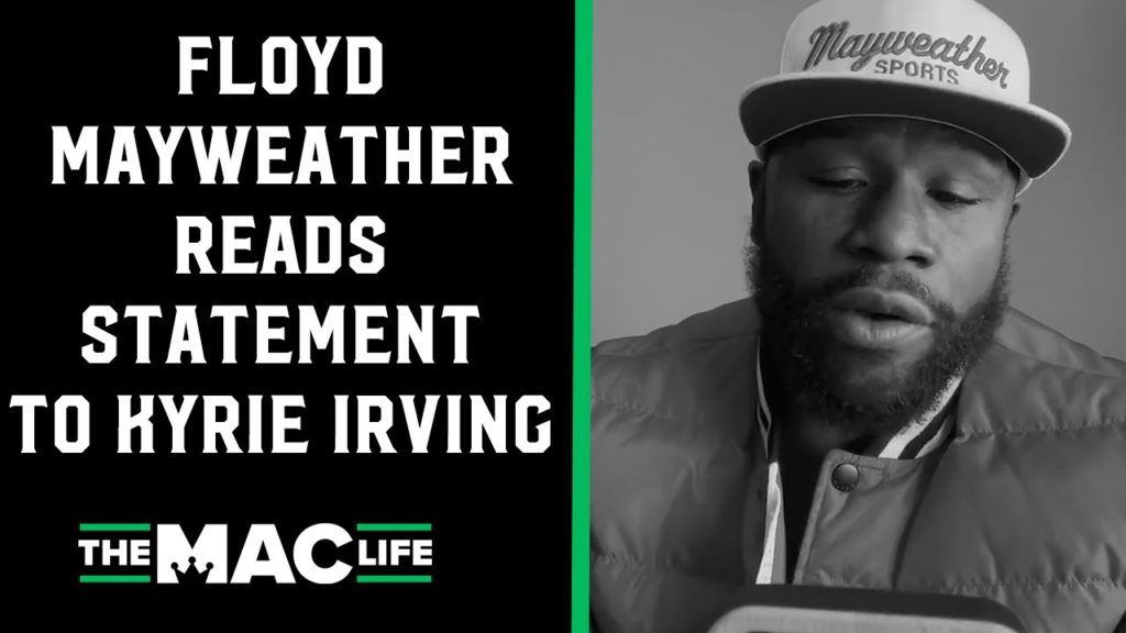 Floyd Mayweather reads statement to Kyrie Irving: "One action can change the world"