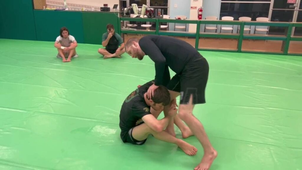"Flying" Armbar Against Seated Guard