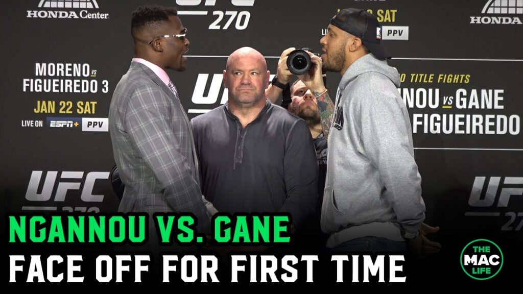 Francis Ngannou vs. Ciryl Gane First Face Off | UFC 270 Press Conference