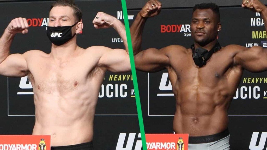 Francis Ngannou weighs 29-pounds more than Stipe Miocic at UFC 260 official weigh-ins