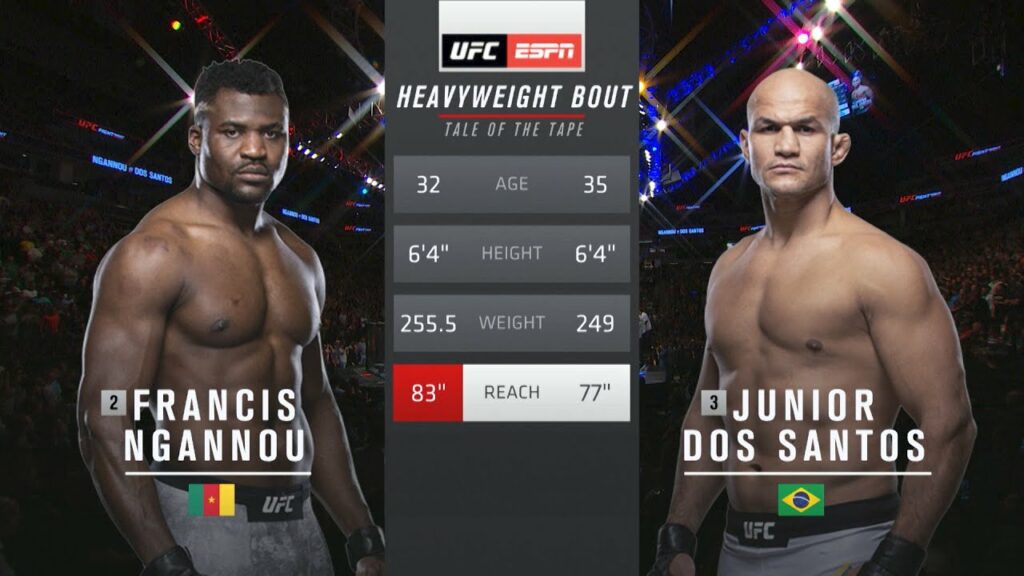 Free Fight: Francis Ngannou vs Junior Dos Santos