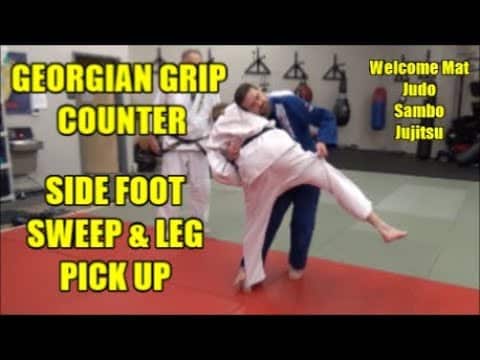 GEORGIAN GRIP COUNTER SIDE FOOT SWEEP & LEG PICK UP