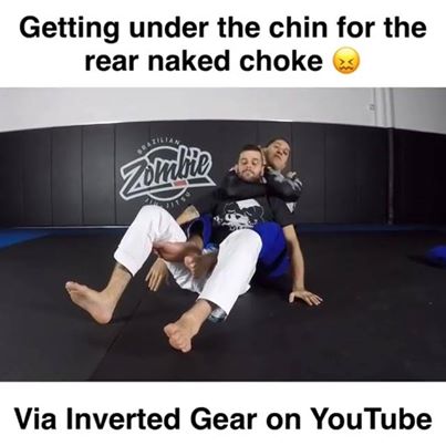 Getting Under the Chin for the rear naked choke