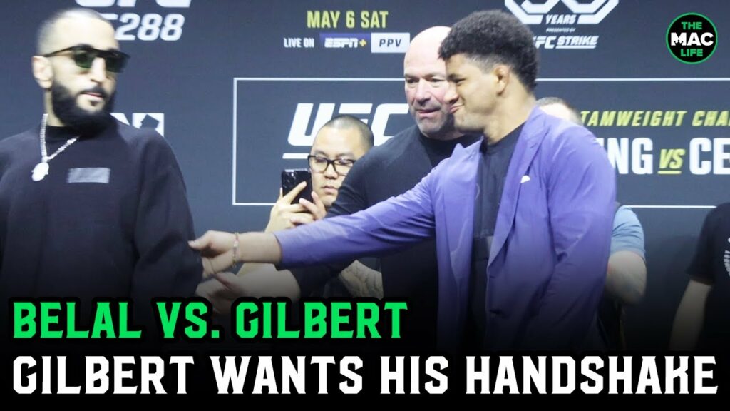 Gilbert Burns won't let Belal leave without a handshake at face off