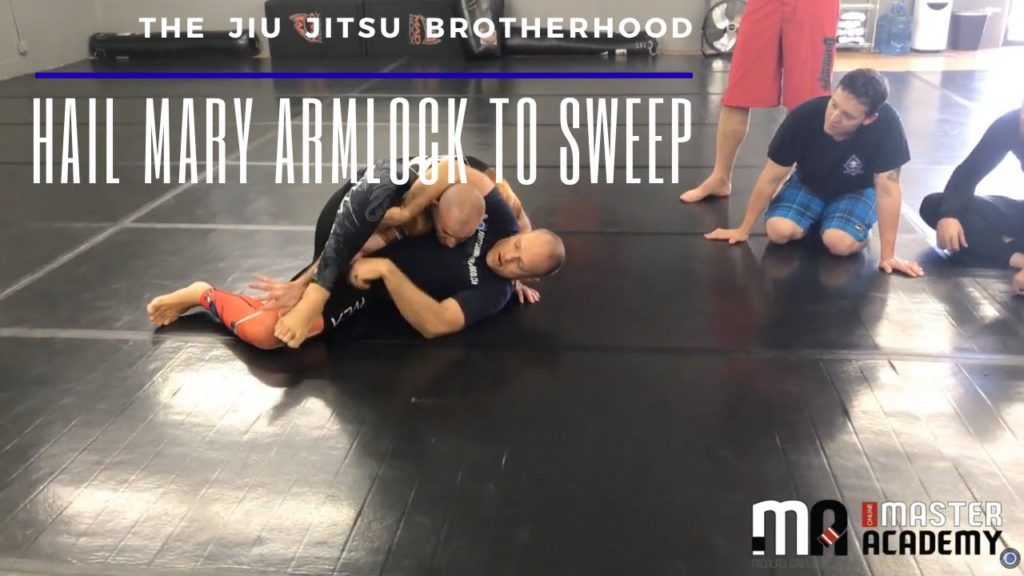 Hail Mary Sweep and Armlock from Bottom Side | Jiu Jitsu Brotherhood