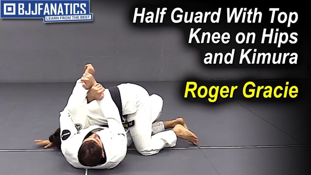 Half Guard With Top Knee on Hips and Kimura by Roger Gracie