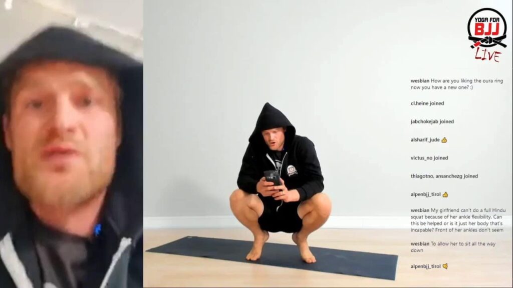 Hang out with Sebastian before live class | Yoga for BJJ