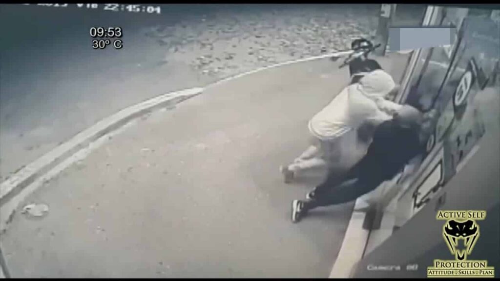 Hero Guard Shows Robbers the Door