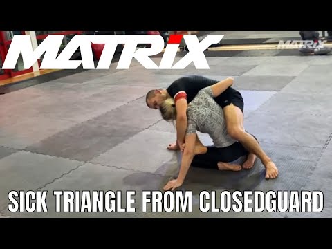High percentage Triangle from Closed Guard Hip Bump sweep - Matrix Jiu Jitsu