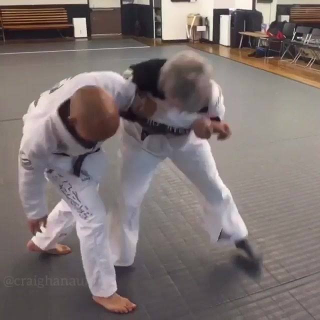 How old is the oldest person you know who trains #jiujitsu? Mari worked on two aw...