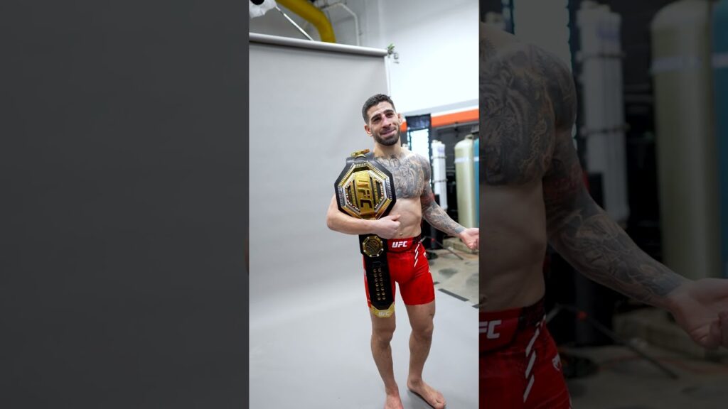 Ilia Topuria got his photo with the belt after all π₯Ί