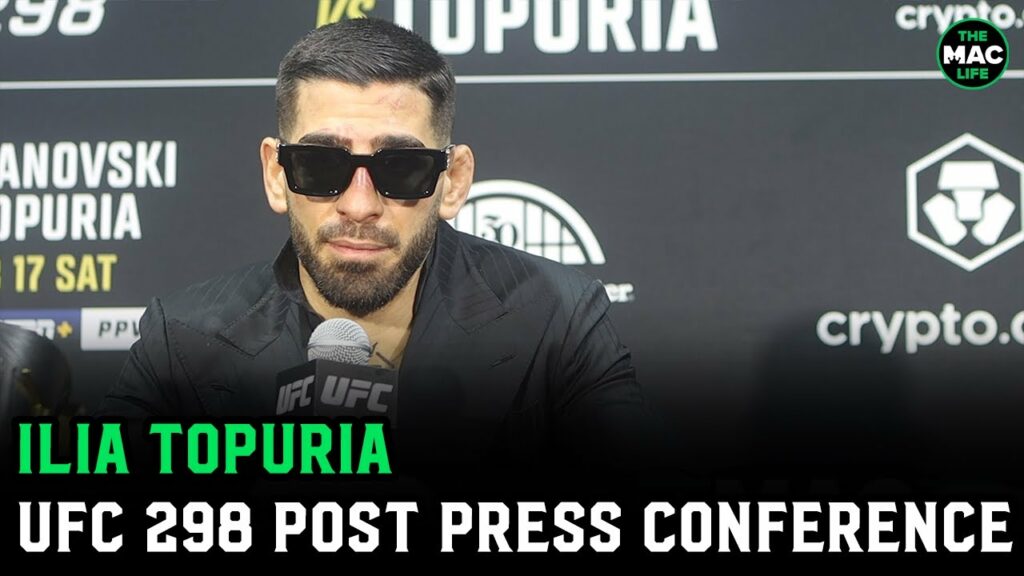 Ilia Topuria talks Alexander Volkanovski KO win: "I don’t need the judges for my fights" | UFC 298