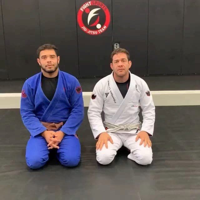 In the lab with @deninhobjj. Tag a partner! .   .   . basic reverse armbar from s...