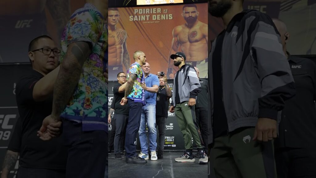 Intense face-off between the co-main event! π³ #ufc299