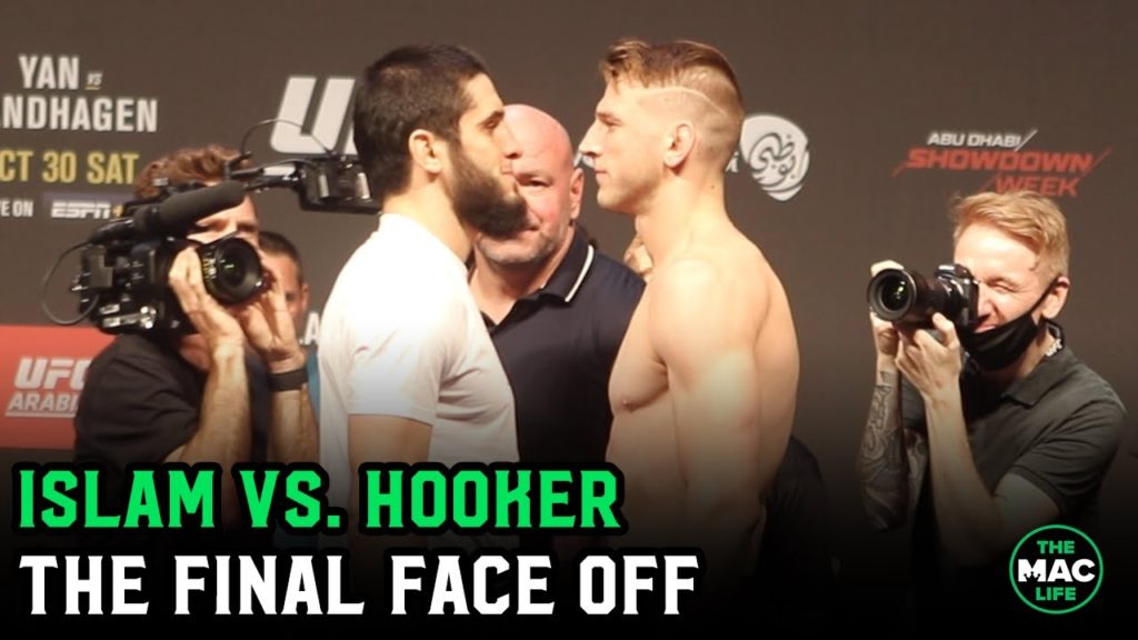 Islam Makhachev vs. Dan Hooker Final Face Off | UFC 267 Ceremonial Weigh-Ins