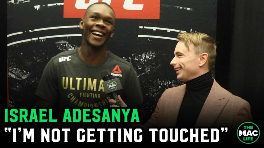 Israel Adesanya: "I'm not getting touched in this fight with Jan Blachowicz. That's my plan."