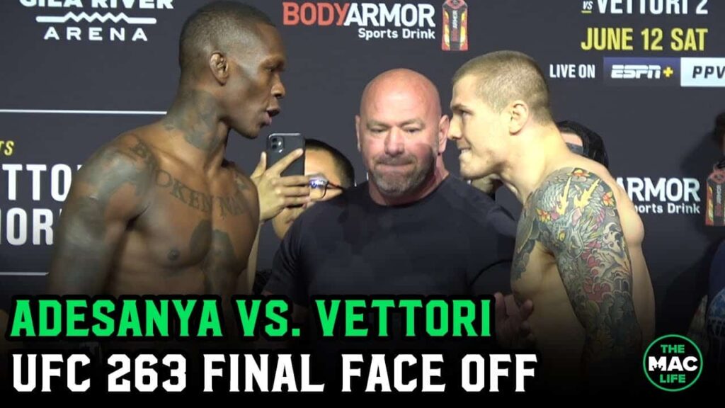 Israel Adesanya vs. Marvin Vettori Final Face Off | UFC 263 Ceremonial Weigh-ins