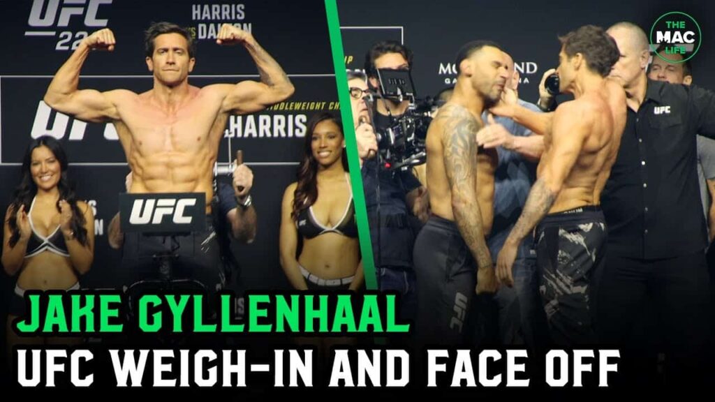 Jake Gyllenhaal has UFC weigh-in and Face Off... and slaps opponent!