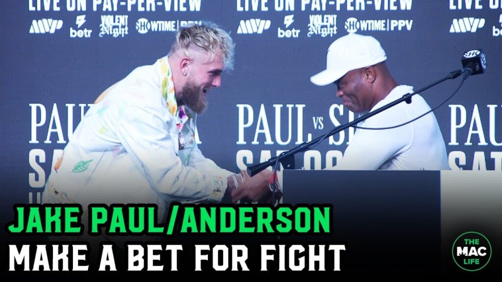 Jake Paul bets Anderson Silva: "If you win, we rematch in kickboxing, I win, we start fighter union'