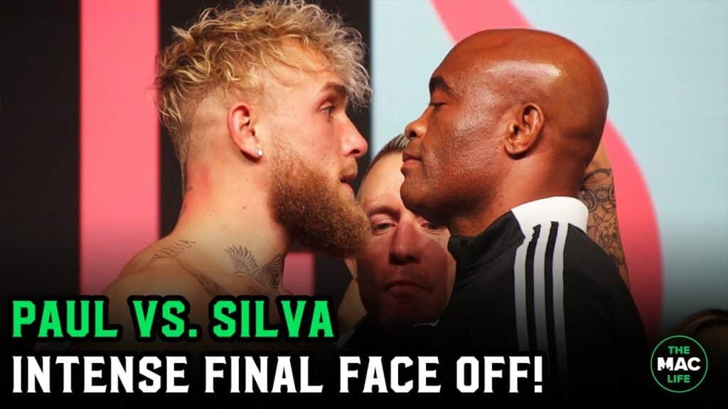 Jake Paul vs. Anderson Silva Intense Final Face Off | Jake trash talks and Anderson won't look away!
