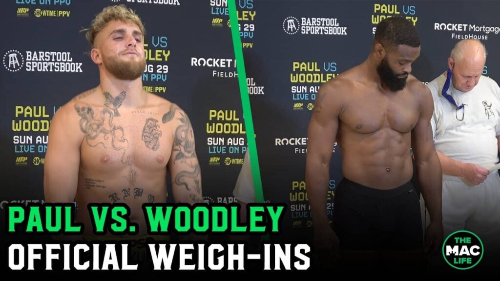 Jake Paul vs. Tyron Woodley Official Weigh-Ins