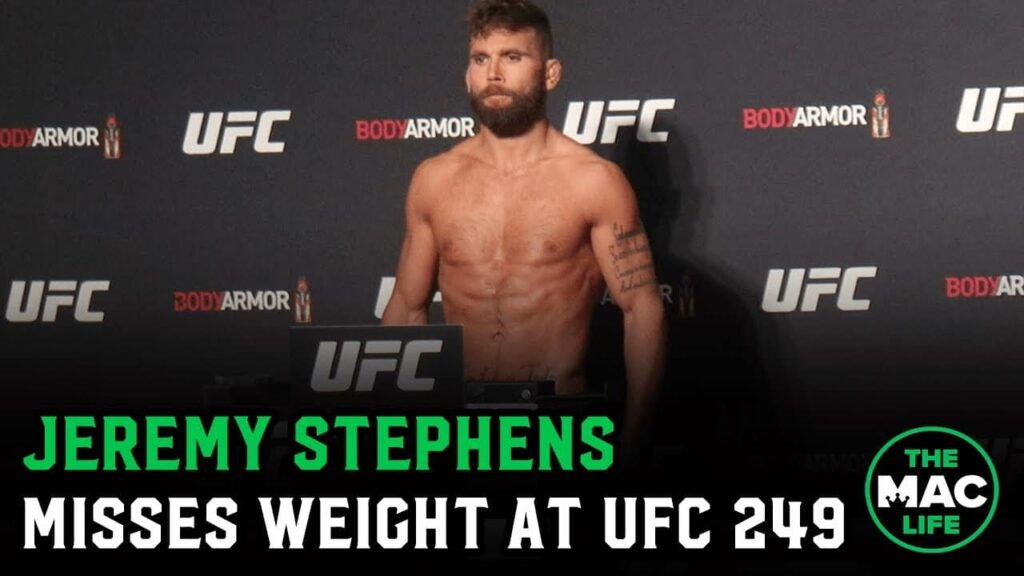 Jeremy Stephens misses weight by 5.5 pounds for UFC 249