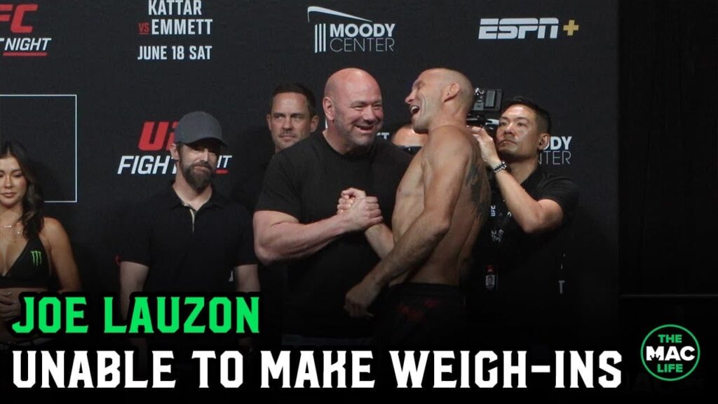Joe Lauzon unable to make ceremonial weigh-ins with Donald Cerrone due to cramps; Fight still on!