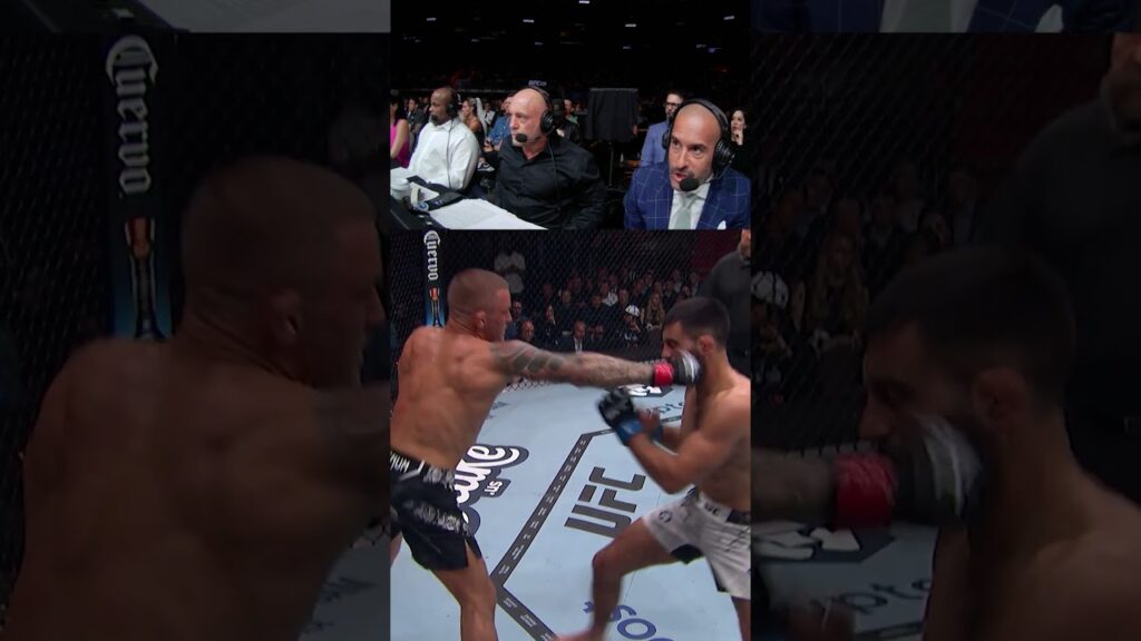 Joe Rogan's reaction to the Dustin Poirier KNOCKOUT 😳