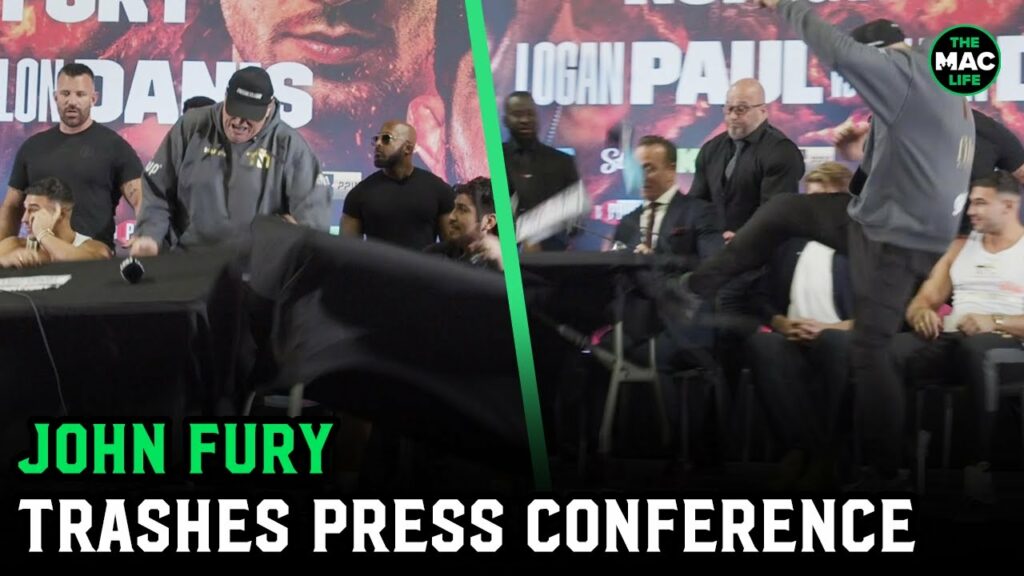 John Fury FREAKS out and TRASHES Press Conference