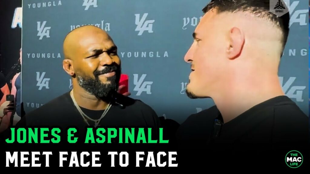 Jon Jones and Tom Aspinall meet face to face