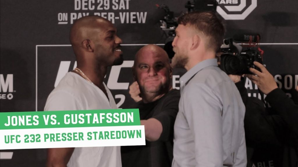 Jon Jones vs. Alexander Gustafsson Staredown || UFC 232 Press Conference