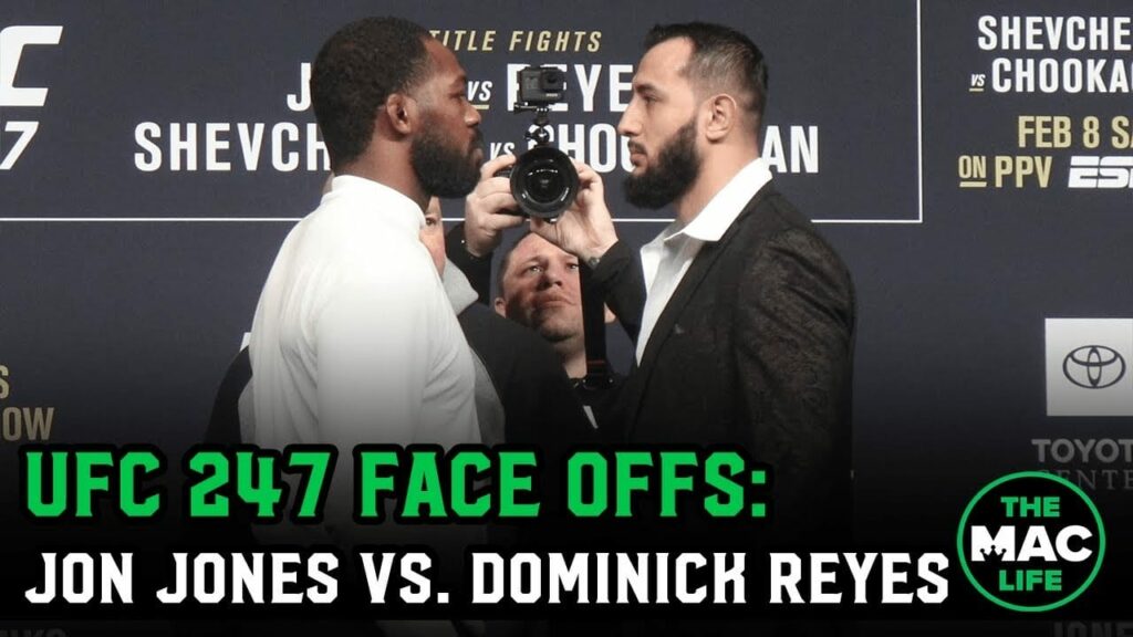 Jon Jones vs. Dominick Reyes Face Off | UFC 247 Press Conference